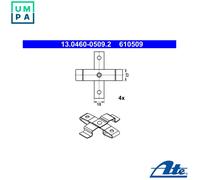 BRAKE PAD FITTING KIT 13.0460-0509.2 ATE for PORSCHE VW