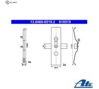 ATE 13.0460-0519.2 Accessory Kit, disc brake pads