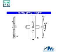 ATE 13.0460-0519.2 Accessory Kit, disc brake pads