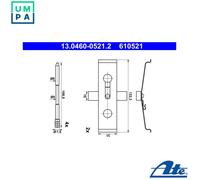 ATE 13.0460-0521.2 Brake pad fitting kit