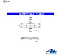 ATE 13.0460-0522.2 Brake pad fitting kit
