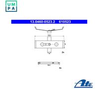 ACCESSORY KIT DISC BRAKE PAD 13.0460-0523.2 FOR PEUGEOT FIAT CITROËN 2.9L 607