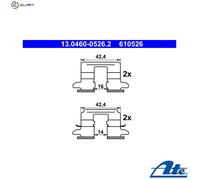 ATE Brake Pad Fitting Kit 13.0460-0526.2 for Nissan Juke/Pulsar Hatchback