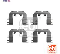 FEBI BILSTEIN Accessory Kit, Disc Brake Pad 185711 Front Axle, Compatible with: BMW 5, Hyundai Accent IV Notchback, Elantra V Notchback, Kia Rio III, Rio III Hatchback Van, Rio III Notchback