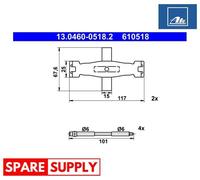ACCESSORY KIT, DISC BRAKE PAD FOR AUDI A6 A7 Q5 ATE 13.0460-0518.2