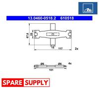 ACCESSORY KIT, DISC BRAKE PAD FOR AUDI A6 A7 Q5 ATE 13.0460-0518.2