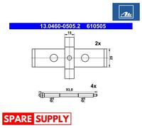 ACCESSORY KIT, DISC BRAKE PAD FOR LAND ROVER RANGE ROVER ATE 13.0460-0505.2