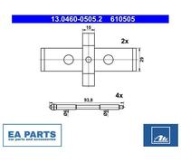 Accessory Kit, disc brake pad for LAND ROVER RANGE ROVER ATE 13.0460-0505.2