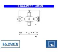 Accessory Kit, disc brake pad for MERCEDES-BENZ W205 A205 ATE 13.0460-0522.2