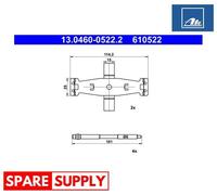 ACCESSORY KIT, DISC BRAKE PAD FOR MERCEDES-BENZ W205 A205 ATE 13.0460-0522.2