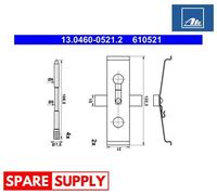 ACCESSORY KIT, DISC BRAKE PAD FOR SEAT LEON ATE 13.0460-0521.2
