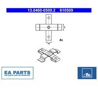 Accessory Kit, disc brake pad for VW TOUAREG ATE 13.0460-0509.2