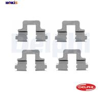 Disc Brake Pad Accessory Kit Delphi LX0379 Fits Alfa Romeo Audi Seat Skoda VW