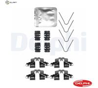 Delphi LX0734 Disc Brake Pad Accessory Kit Rear Fits Renault Clio Toyota Corolla