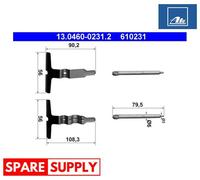 ACCESSORY KIT, DISC BRAKE PADS FOR MERCEDES-BENZ W203 CL203 ATE 13.0460-0231.2