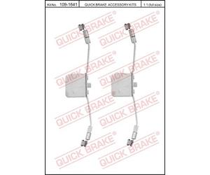 ACCESSORY KIT, DISC BRAKE PADS FOR VOLVO S60 V70 XC90 QUICK BRAKE 109-1641
