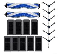 Accessory Kit for Ecovacs for deebot for x5 for omni for PRO - Roller Brush Nylon Side Brushes High Efficiency Filters(17pcs)