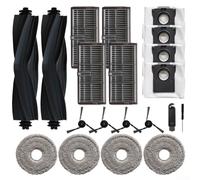 Accessory Kit for MOVA for Dreame P10 Pro Gen 2 Pro Ultra L40 Ultra for X40 Includes 2 Rubber Brushes 4 Side Brushes 4 Filters 4 Mop Pads 4 Dust Bags Cleaning Disassembly Tools for