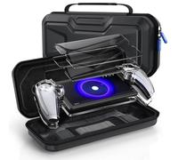 Accessory Kit for PlayStation Portal with Carrying Case,[2 Pack] HD Tempered Screen Protector and Hard PC Clear Cover Case,4 in 1 Compatible with PS Portal Accessories Bundle