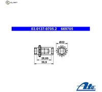 ATE 03.0137-9705.2 Brake shoe fitting kit