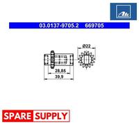 ACCESSORY KIT, PARKING BRAKE SHOES FOR FIAT DUCATO ATE 03.0137-9705.2