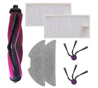 Accessory Pack for Eureka E20 for evo for Plus Robot Vacuum, Main Roller Brush Side Brushes Filters Mop Cloths Cleaning Parts Set(A)