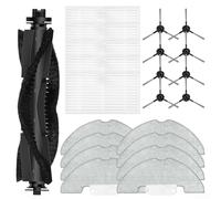 Accessory Set for Cleanova Vexilar for W7, W9, W11, W15 Robot Vacuum with Main Brush Side Brushes HEPA Filters and Mop Pads(B)