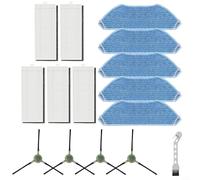 Accessory Set for Lefant M2 M2S M2 Pro M2S Pro Robot Vacuum, 4 Side Brushes 5 HEPA Filters 5 Mop Cloths with Brush