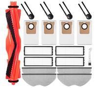 Accessory Set for Xiaomi H40 Robot Vacuum Cleaner Replacement Parts. 1 Main Brush, 4 HEPA Filters, 4 Wiper Pads, 4 Side Brushes, 4 Dust Bags, 1 Brush