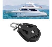 Accessory Working Load for Limit Line Capacity Single Heavy-duty Nylon Rotating Block 10mm Sailboats Marine Rigging 460kg Having Smooth Pulley Bearing System
