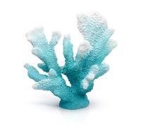 Accessoryway Turquoise Shades Artificial Beach Coral Coastal Decor Resin Coral Statue Nautical Decorations Hawaiian Beach Home Bedroom Party centerpieces for Tables-8.2"