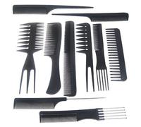 Accessotech 10 Piece Salon Hair Styling Hairdressing Hairdresser Barbers Plastic Combs Set