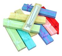 Accessotech 10 x Long Luxury Card Jewellery Gift Boxes Watch Display Box Pendant Bracelet