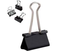 Accessotech 12 Pack 32mm Bulldog Clips Heavy Duty Metal Paper Binder Clamps