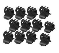 Accessotech 12 Pack Black 1.6Cm Plastic Bulldog Hair Clips Styling Clamps