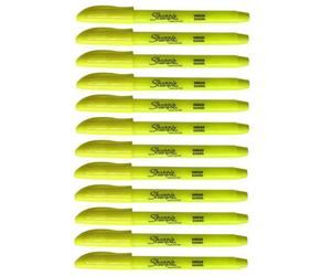 Accessotech 12 Sharpie Accent Pocket Highlighters Yellow Chisel Tip Quick Dry Marker Pack