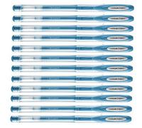 Accessotech 12 Uniball Signo Metallic Blue Rollerball Pens 0.8mm Medium Tip Gel Ink