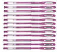 Accessotech 12 Uniball Signo Metallic Violet Rollerball Pens 0.8mm Medium Tip Gel Ink