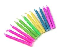 Accessotech 12 x Multi Coloured Flame Birthday Cake Candles Angel Party Novelty Decorations