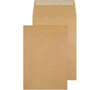 Accessotech 125 Pack Brown Manilla C4 Gusset Envelopes Peel And Seal Heavy Duty Mailing