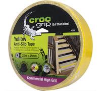 Accessotech 12X Croc Grip 25M Yellow Anti-Slip Tape Roll 48mm Heavy Duty Safety Grip Tape