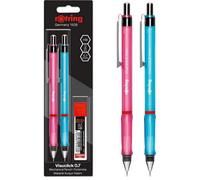 rOtring Visuclick Mechanical Pencils | 0.7 mm | Pink & Blue Barrels | 2 Count | With 24 HB Leads