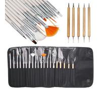 Accessotech 20-Piece-Nail-Art-Tool-And-Brush-Set