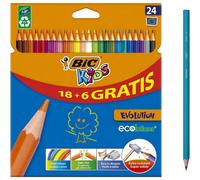 Accessotech 24 Bic Kids Multicoloured Pencils Hb Colouring Pencils For School Art And Creative Drawing