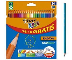 Accessotech 24 Bic Kids Multicoloured Pencils Hb Colouring Pencils For School Art And Creative Drawing