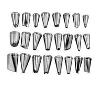 Accessotech 24 Pack Cake Piping Nozzles Stainless Steel Icing Tips Cake Decorating Tools Set
