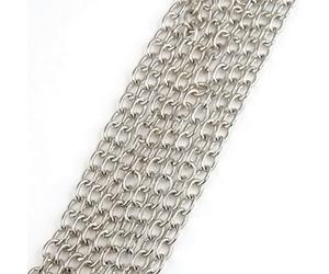 Accessotech 2M Silver Plated Link Chain 3mm X 2mm Diy Jewellery Craft Sewing