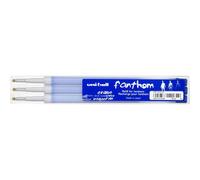 Accessotech 3 Blue Uni-Ball Erasable Pen Refills 0.7mm Medium Nib Gel Ink For Fanthom Rollerball