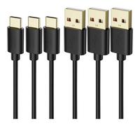 Accessotech 3 Pack Black Usb A To Usb C Cable 1.2M 60W Fast Charging 3A Data Sync Lead