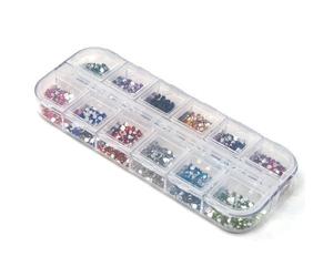 Accessotech 3000 Mix Colour Nail Art Glitter Gems Rhinestones Round Diamante Deco Decoration
